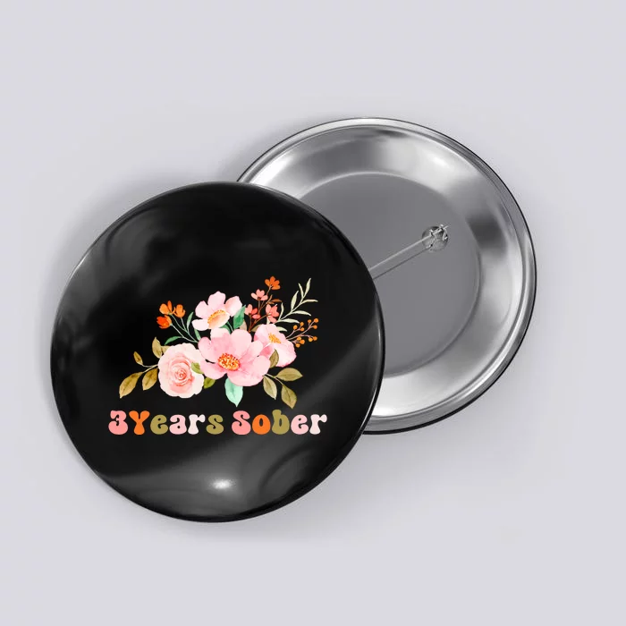 3 Years Sober Gift Sober Anniversary Gift Sobriety Gift Recovery Soberversary Button