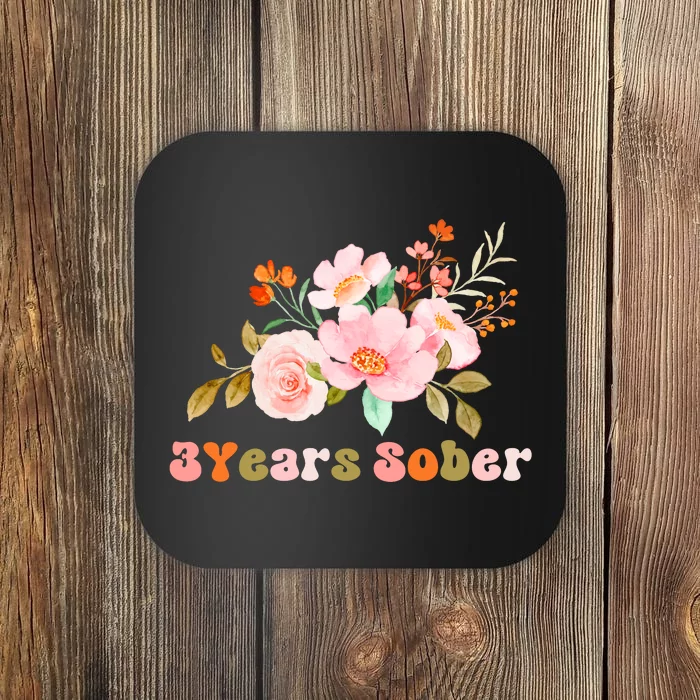 3 Years Sober Gift Sober Anniversary Gift Sobriety Gift Recovery Soberversary Coaster