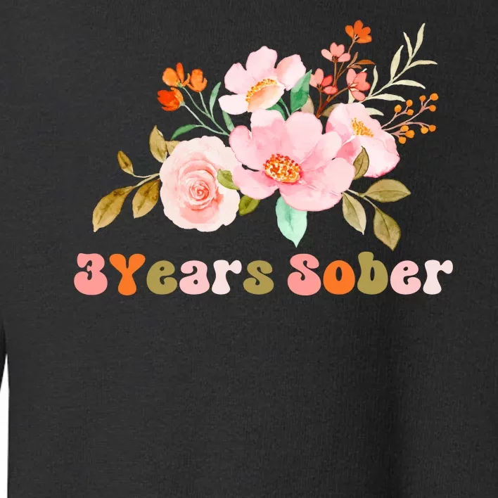 3 Years Sober Gift Sober Anniversary Gift Sobriety Gift Recovery Soberversary Toddler Sweatshirt