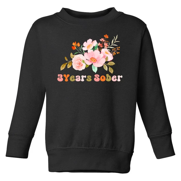 3 Years Sober Gift Sober Anniversary Gift Sobriety Gift Recovery Soberversary Toddler Sweatshirt