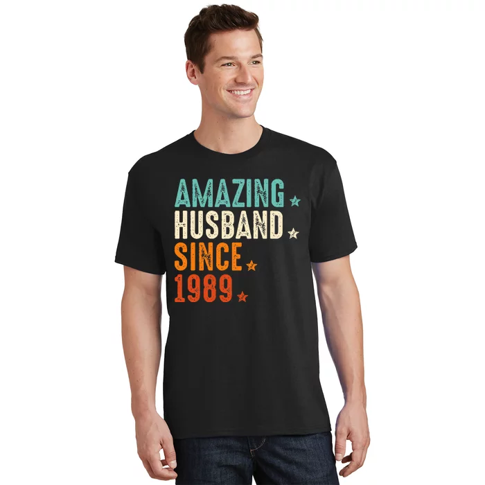 35 Years Wedding Anniversary Amazing Husband Since 1989 T-Shirt