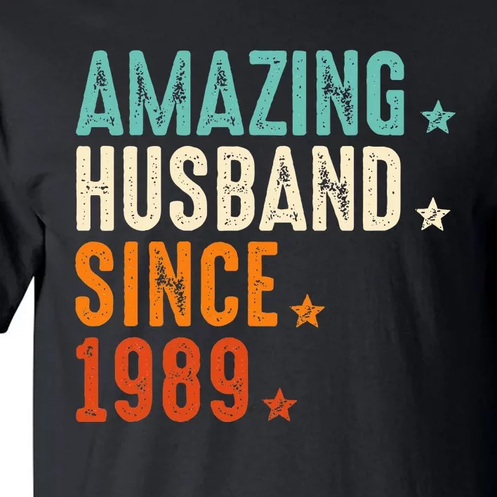 35 Years Wedding Anniversary Amazing Husband Since 1989 Tall T-Shirt