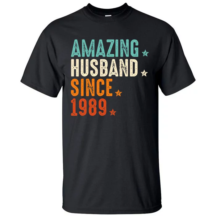 35 Years Wedding Anniversary Amazing Husband Since 1989 Tall T-Shirt