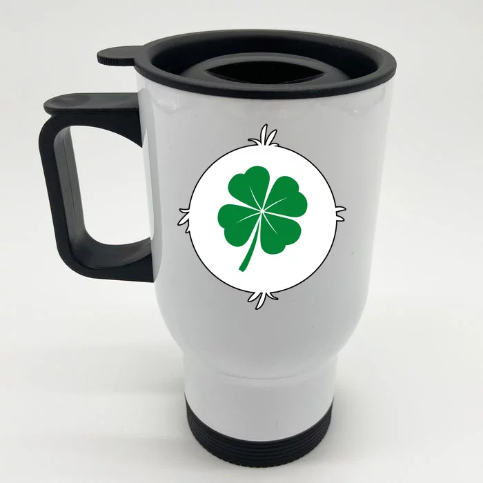 4 Leaf Clover Bear Halloween Costume Front & Back Stainless Steel Travel Mug