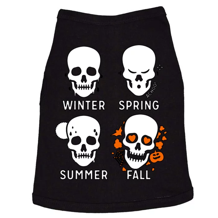 4 Seasons Skeleton Winter Summer Fall Spring Doggie Tank