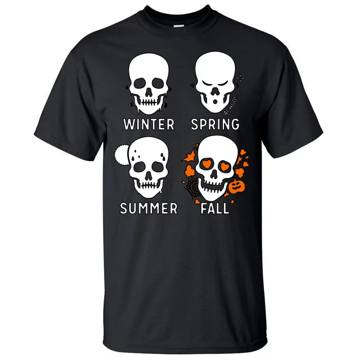 4 Seasons Skeleton Winter Summer Fall Spring Tall T-Shirt