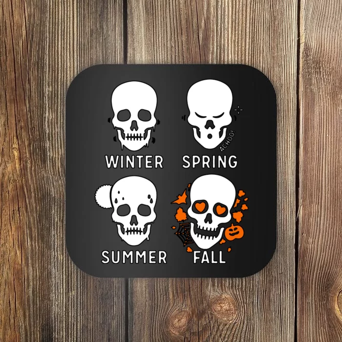 4 Seasons Skeleton Winter Summer Fall Spring Coaster