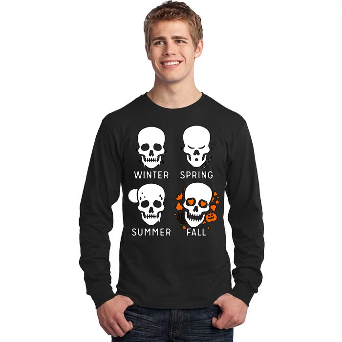 4 Seasons Skeleton Winter Summer Fall Spring Tall Long Sleeve T-Shirt