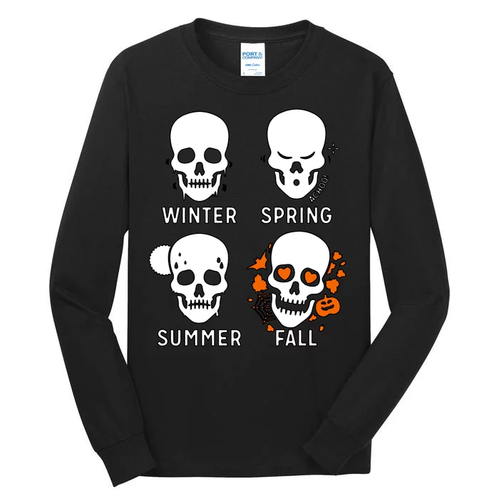 4 Seasons Skeleton Winter Summer Fall Spring Tall Long Sleeve T-Shirt