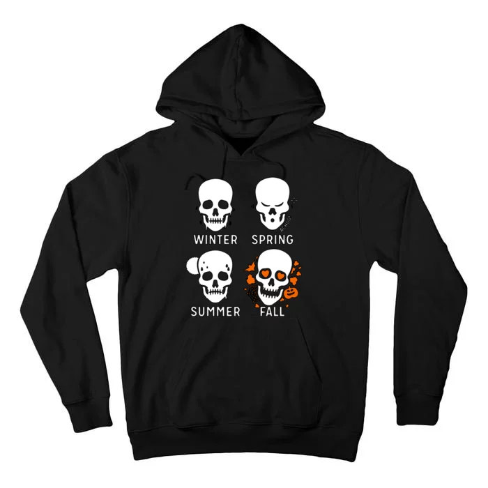 4 Seasons Skeleton Winter Summer Fall Spring Tall Hoodie