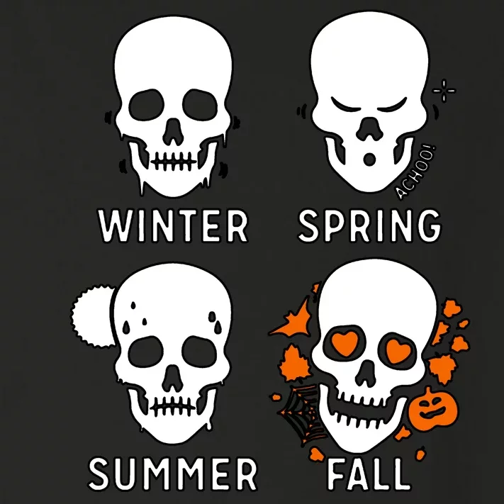 4 Seasons Skeleton Winter Summer Fall Spring Toddler Long Sleeve Shirt