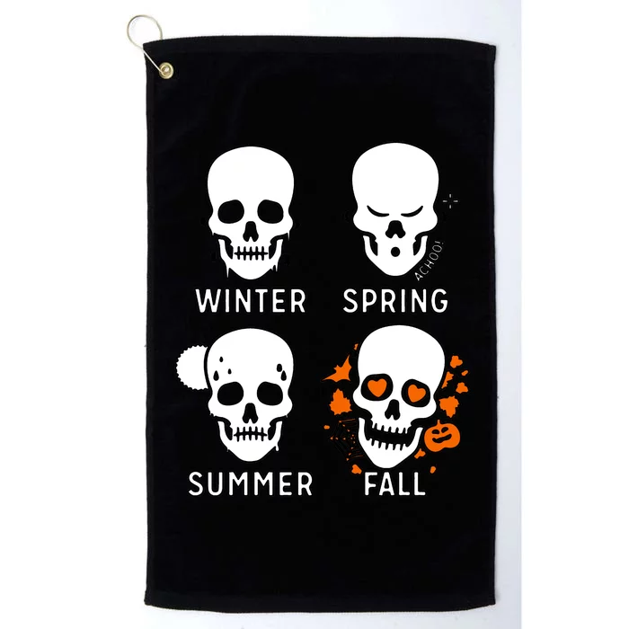 4 Seasons Skeleton Winter Summer Fall Spring Platinum Collection Golf Towel