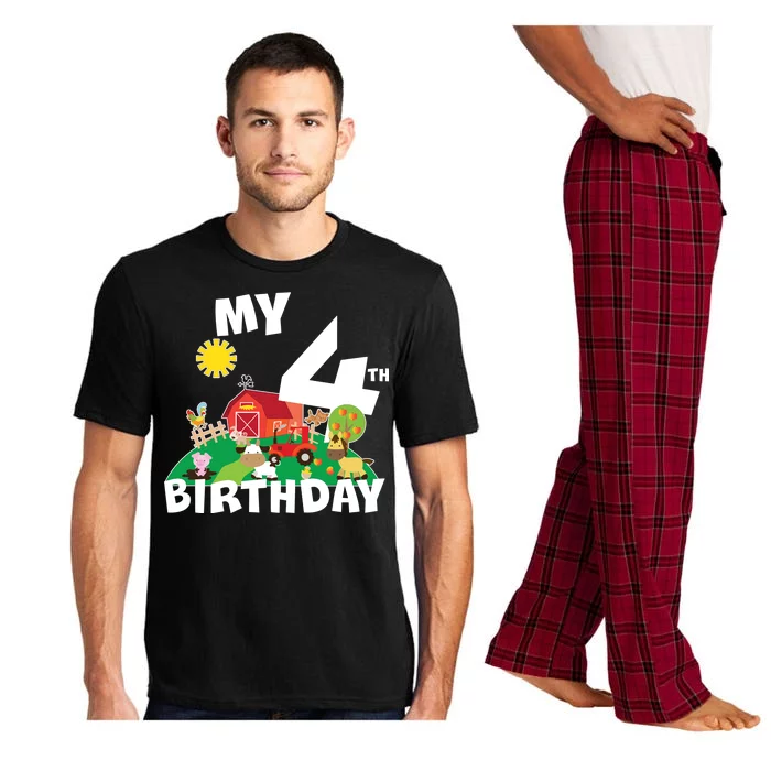 4 Year Old Farm My 4th Birthday Pajama Set