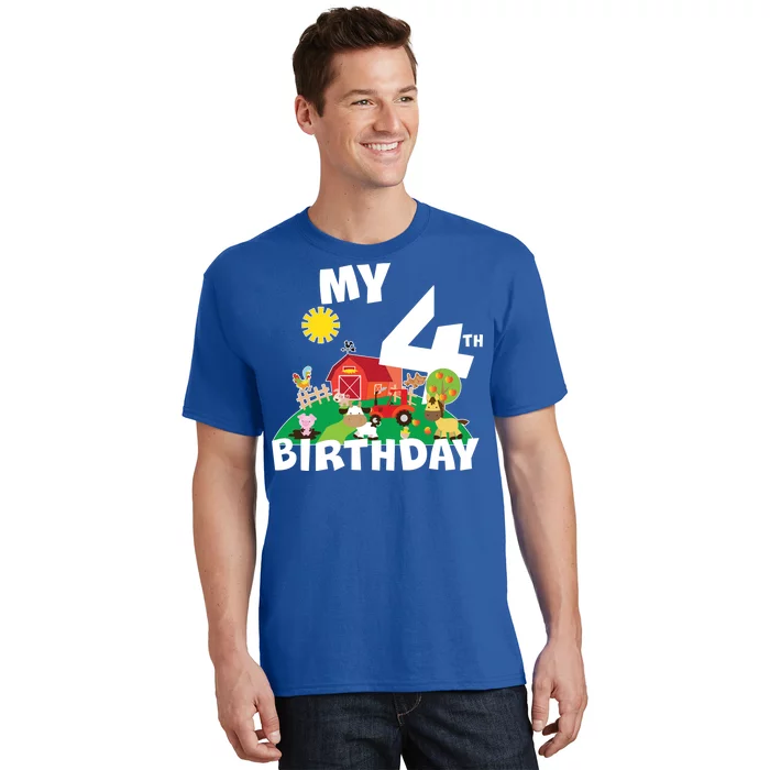 4 Year Old Farm My 4th Birthday T-Shirt