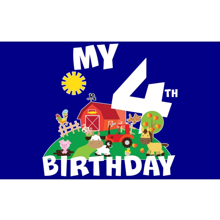 4 Year Old Farm My 4th Birthday Bumper Sticker