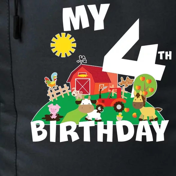 4 Year Old Farm My 4th Birthday Daily Commute Backpack