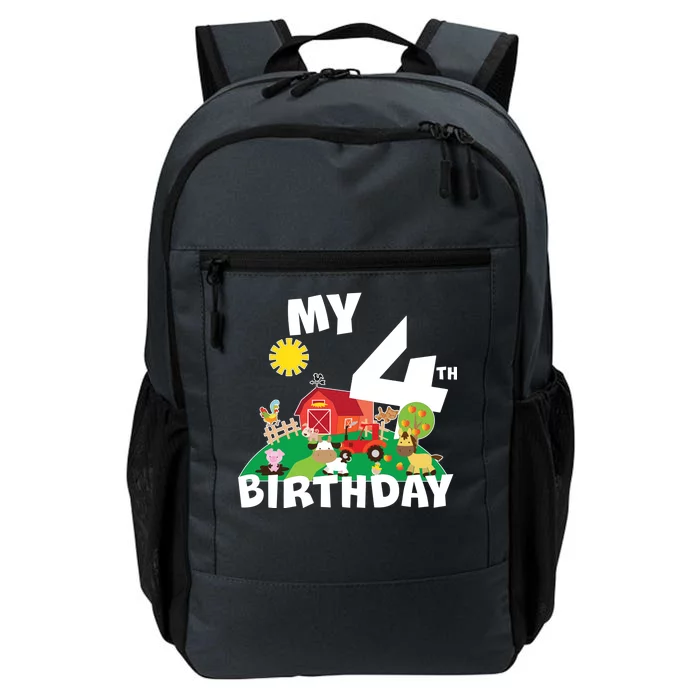 4 Year Old Farm My 4th Birthday Daily Commute Backpack