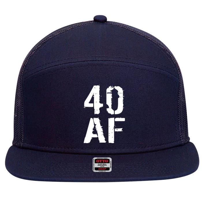 40 AF 40th Birthday 7 Panel Mesh Trucker Snapback Hat