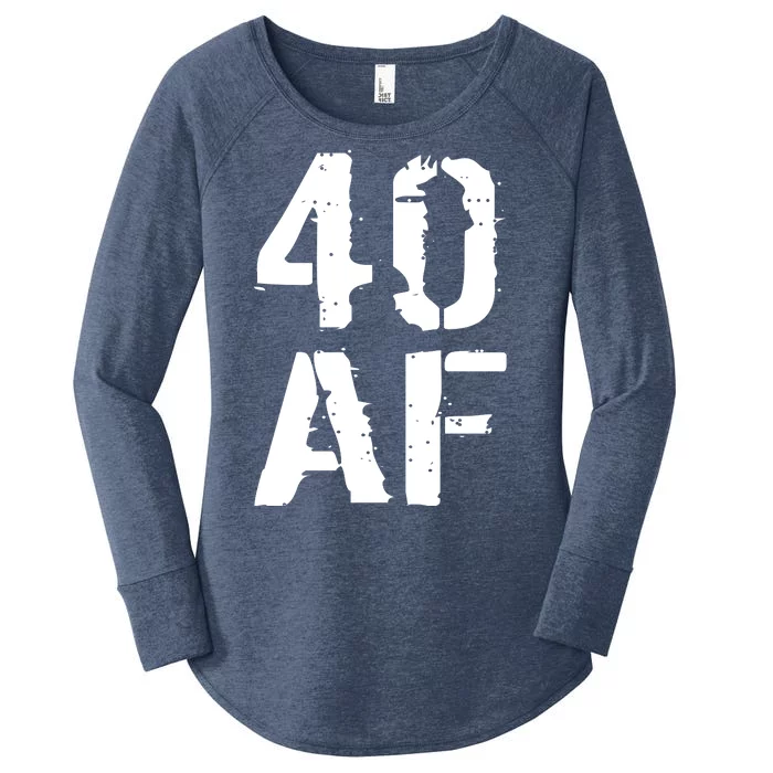 40 AF 40th Birthday Women's Perfect Tri Tunic Long Sleeve Shirt