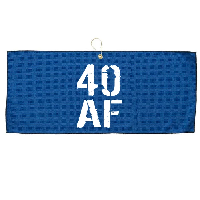 40 AF 40th Birthday Large Microfiber Waffle Golf Towel