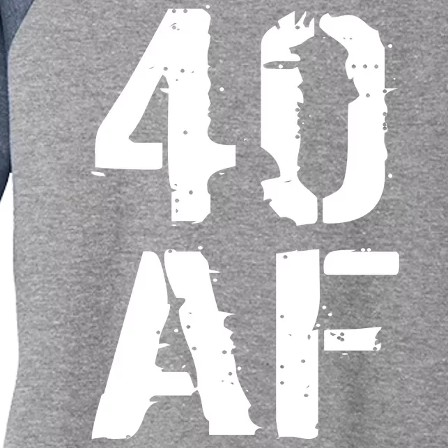 40 AF 40th Birthday Women's Tri-Blend 3/4-Sleeve Raglan Shirt