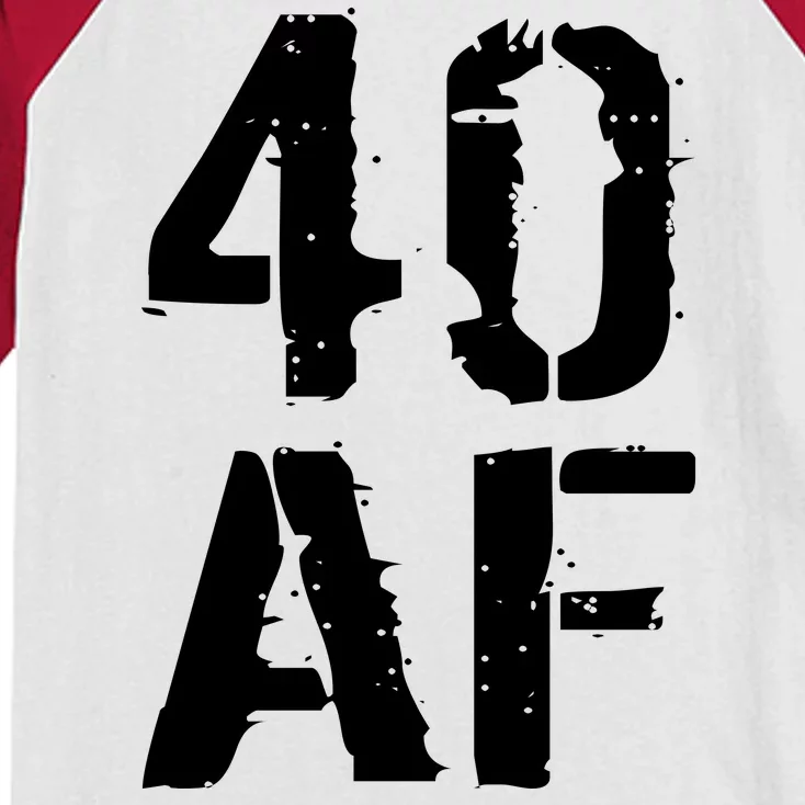 40 AF 40th Birthday Kids Colorblock Raglan Jersey