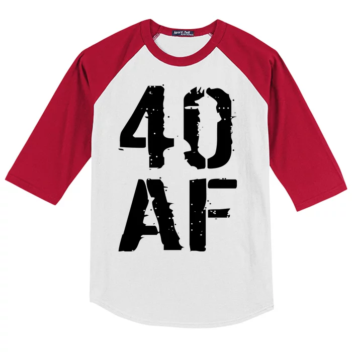 40 AF 40th Birthday Kids Colorblock Raglan Jersey