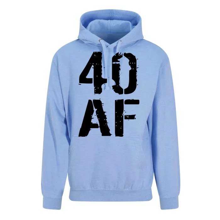 40 AF 40th Birthday Unisex Surf Hoodie