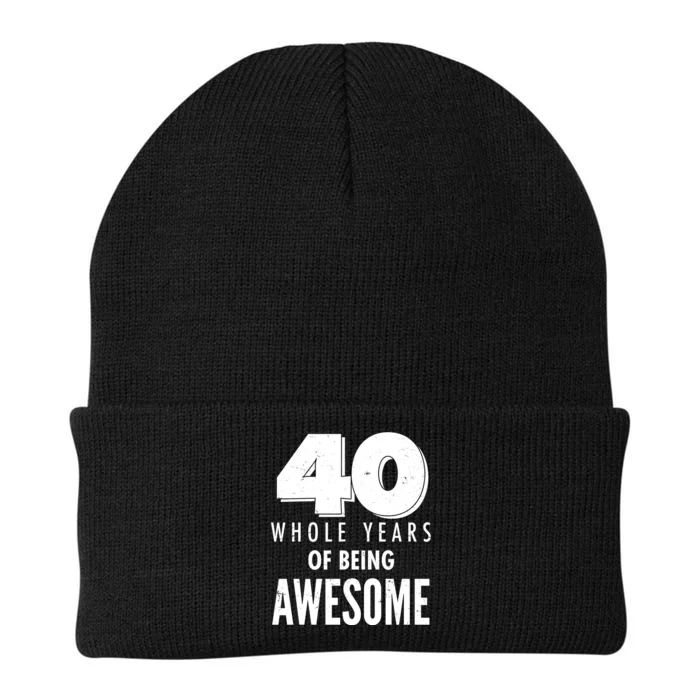 40 Whole Years Of Being Awesome Birthday Knit Cap Winter Beanie