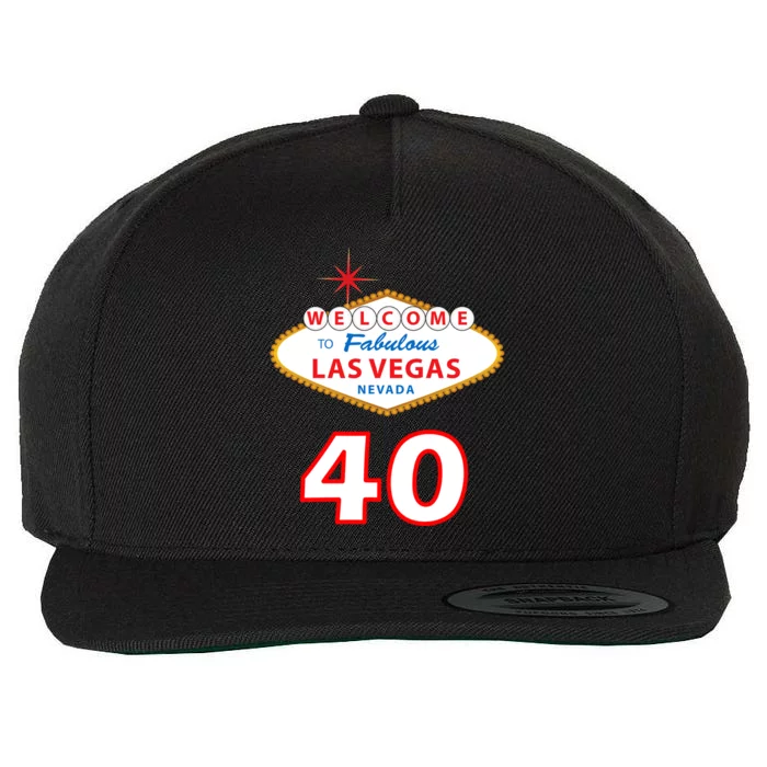 40 Years Old In Vegas - 40th Birthday Wool Snapback Cap