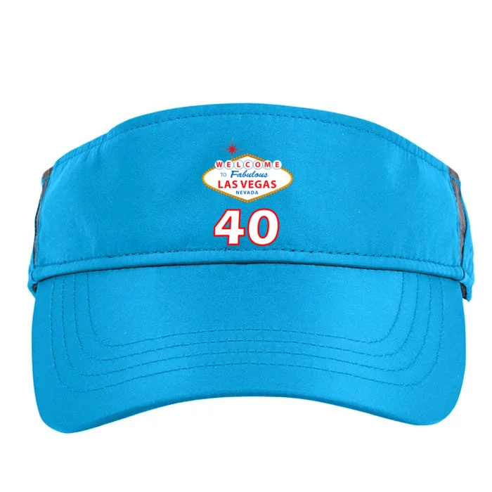 40 Years Old In Vegas - 40th Birthday Adult Drive Performance Visor