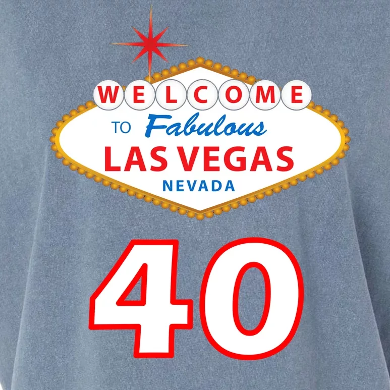 40 Years Old In Vegas - 40th Birthday Garment-Dyed Women's Muscle Tee