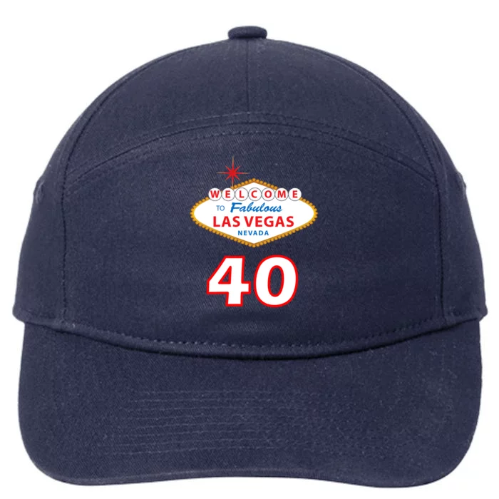 40 Years Old In Vegas - 40th Birthday 7-Panel Snapback Hat