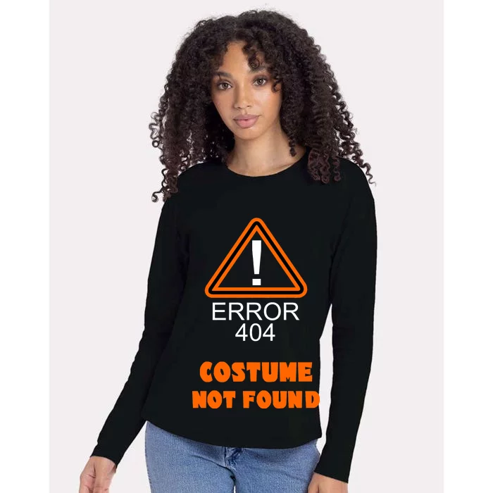 404 Error Costume Not Found Halloween Womens Cotton Relaxed Long Sleeve T-Shirt