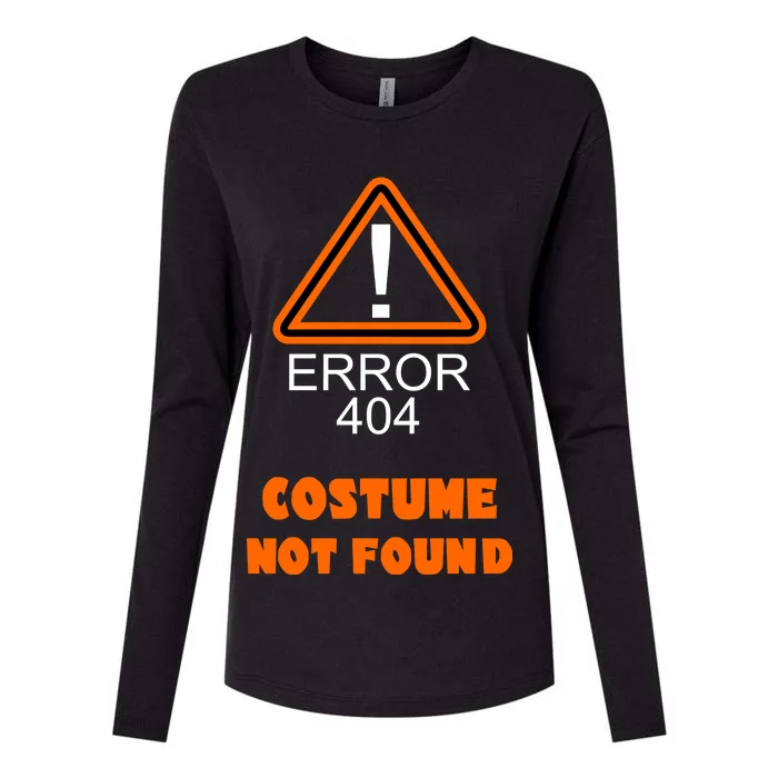 404 Error Costume Not Found Halloween Womens Cotton Relaxed Long Sleeve T-Shirt