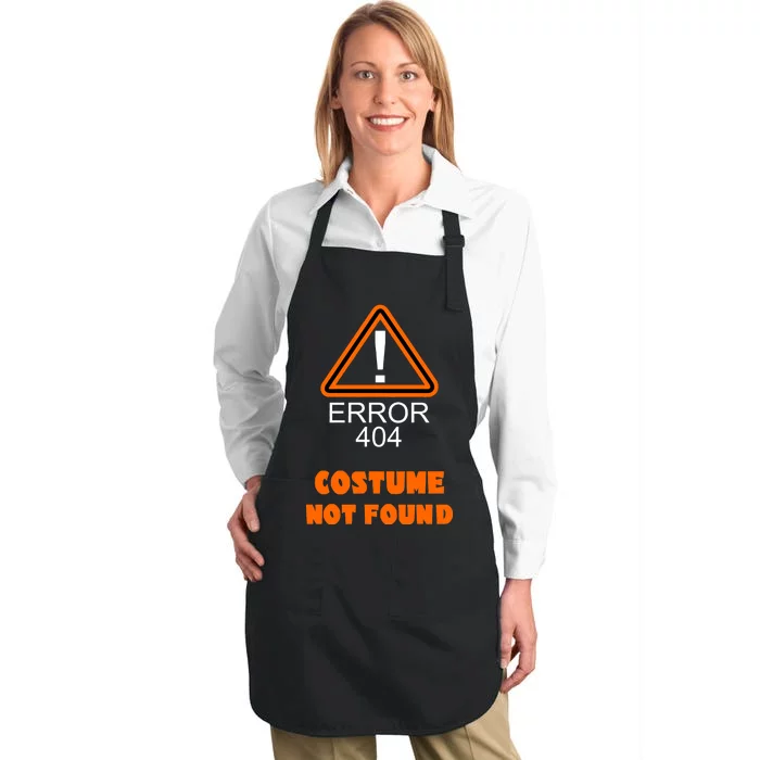 404 Error Costume Not Found Halloween Full-Length Apron With Pocket