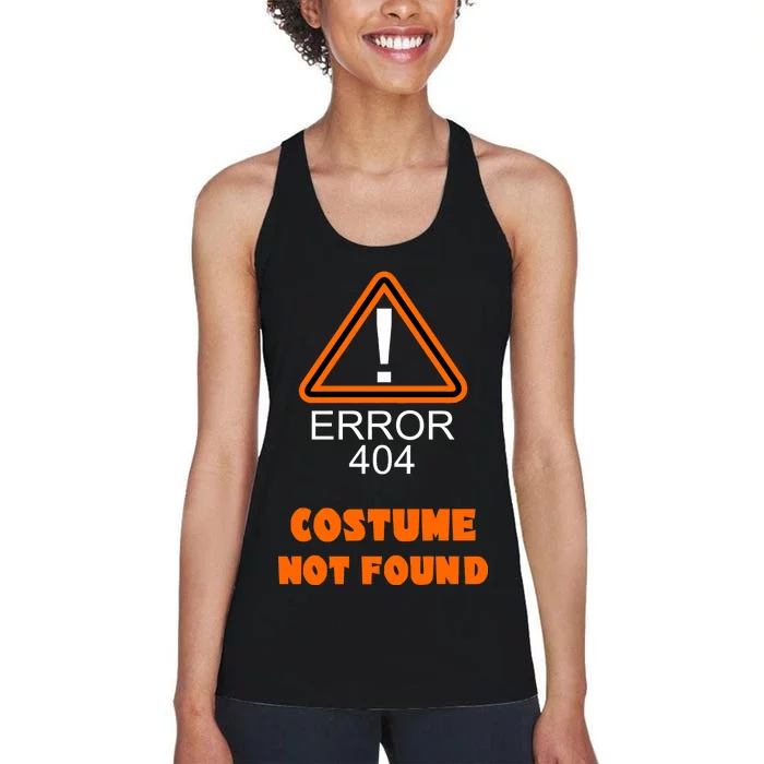 404 Error Costume Not Found Halloween Women's Racerback Tank