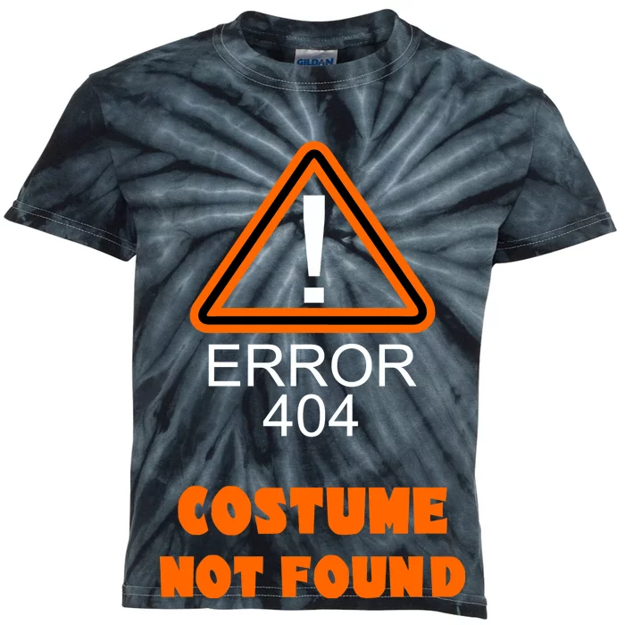 404 Error Costume Not Found Halloween Kids Tie-Dye T-Shirt