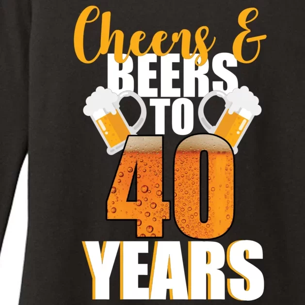 40th Birthday Cheers & Beers To 40 Years Womens CVC Long Sleeve Shirt