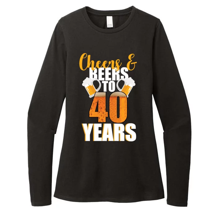 40th Birthday Cheers & Beers To 40 Years Womens CVC Long Sleeve Shirt