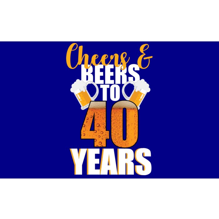 40th Birthday Cheers & Beers To 40 Years Bumper Sticker