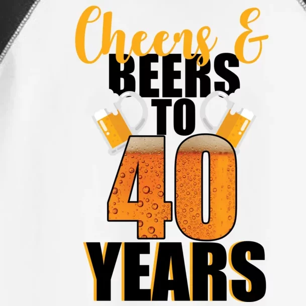 40th Birthday Cheers & Beers To 40 Years Toddler Fine Jersey T-Shirt