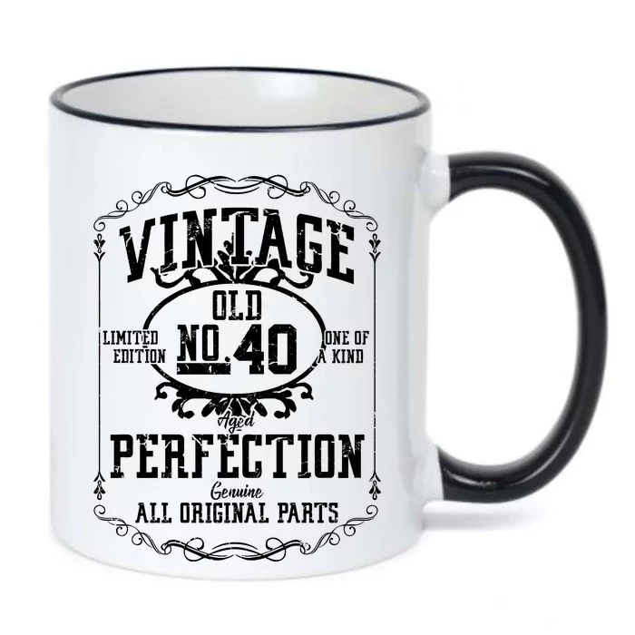 40th Birthday Genuine All Original Parts Black Color Changing Mug