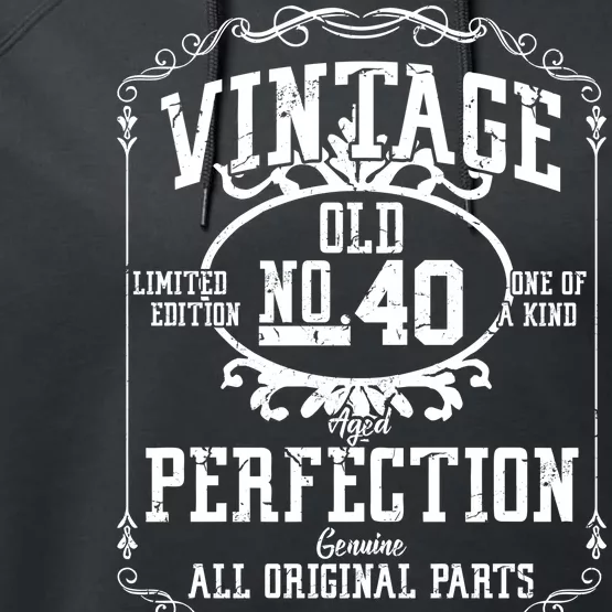 40th Birthday Genuine All Original Parts Performance Fleece Hoodie