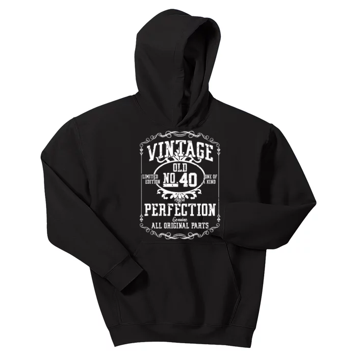 40th Birthday Genuine All Original Parts Kids Hoodie