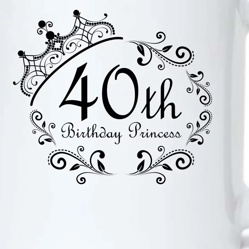 40th Birthday Princess Black Color Changing Mug