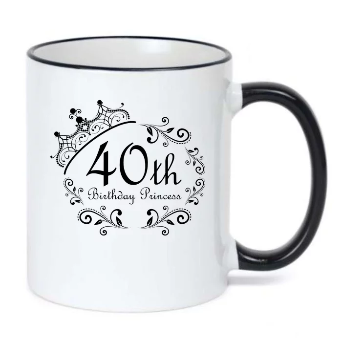 40th Birthday Princess Black Color Changing Mug