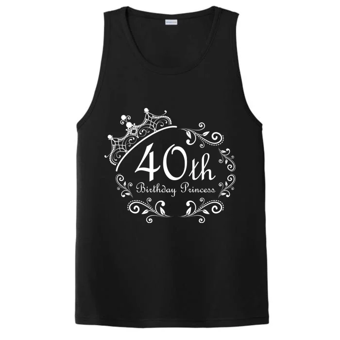 40th Birthday Princess Performance Tank