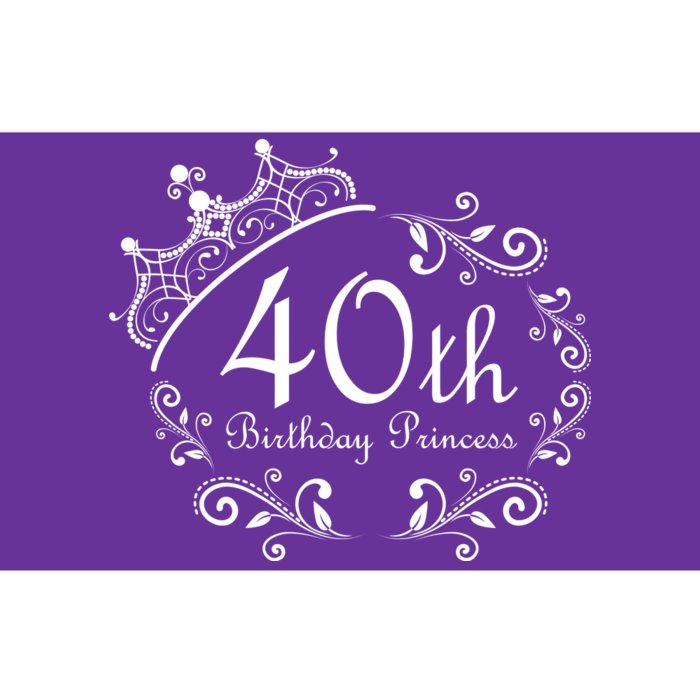 40th Birthday Princess Bumper Sticker