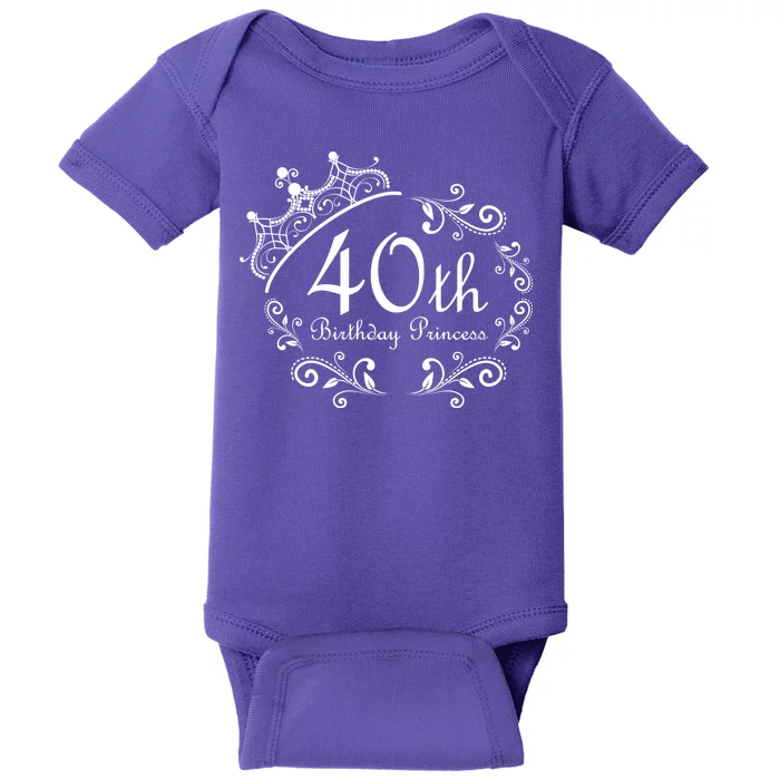 40th Birthday Princess Baby Bodysuit